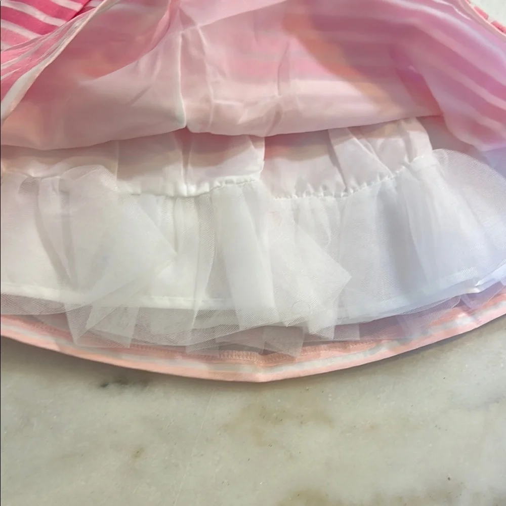 Gymboree Pink and White Sleeveless Scoop Neck Sundress